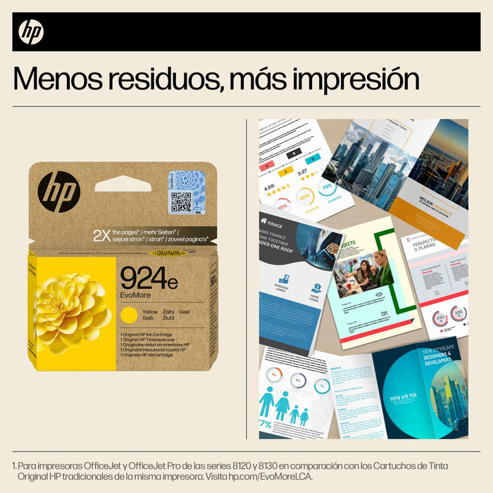 EAN 0196786147487 - HP 924e EvoMore Yellow Original Ink Cartridge cartucho de tinta 1 pieza(s) Alto rendimiento (XL) Amarillo imagen 2