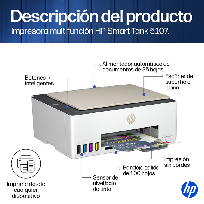 EAN 196786693908 - HP Smart Tank 5107 All-in-One Printer Inyección de tinta térmica A4 4800 x 1200 DPI 12 ppm Wifi imagen 15