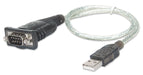 EAN 0766623205146 - Manhattan 205146 cable de serie Negro, Transparente 0,45 m USB tipo A D-Sub (DB-9) imagen 1