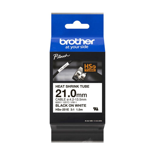 EAN 4977766822848 - Brother HSE-251E cinta para impresora de etiquetas Negro sobre blanco imagen 1