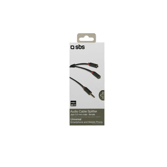 EAN 8018417212093 - SBS TECABLESPLITTER cable de audio 0,2 m 3,5mm 2 x 3.5mm Negro imagen 3