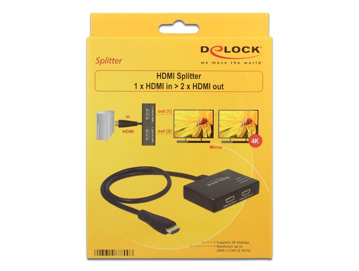 EAN 4043619877003 - DeLOCK 87700 divisor de video HDMI 2x HDMI imagen 3