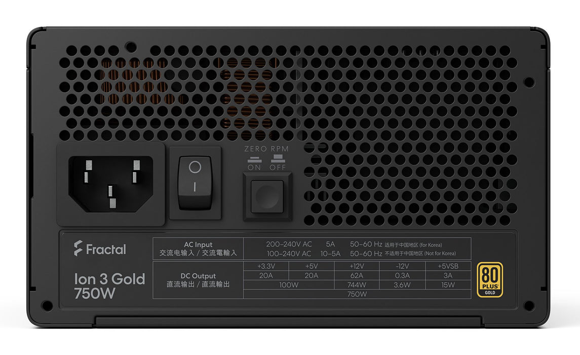EAN 7340172710257 - Fractal Design Ion 3 Gold 750W unidad de fuente de alimentación 24-pin ATX ATX Negro imagen 3