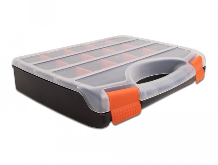 EAN 4043619184187 - DeLOCK 18418 caja de almacenaje Rectangular Plástico Negro, Naranja imagen 2