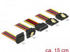 EAN 4043619601479 - DeLOCK 60147 cable de SATA 0,15 m SATA de 15 pines 4 x SATA de 15 pines Negro, Naranja, Rojo, Amarillo imagen 2