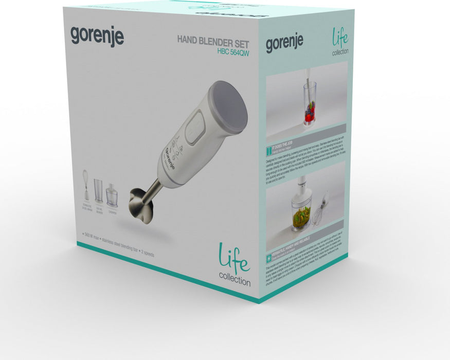 EAN 3838782393075 - Gorenje HBC564QW 0,5 L Batidora de inmersión 500 W Blanco imagen 2