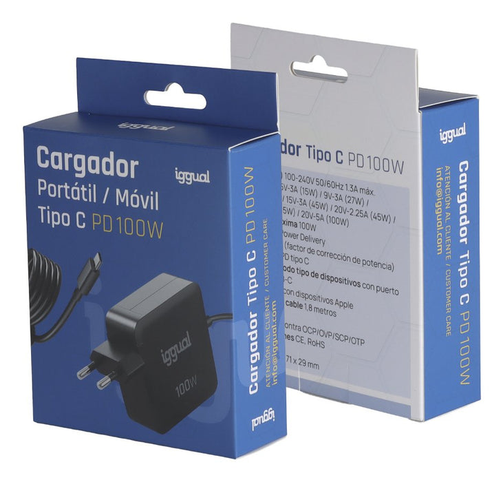 EAN 8435364319918 - iggual PD 100W Universal Negro Corriente alterna Carga rápida Interior imagen 4