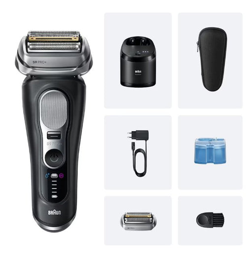 EAN 8006530490429 - Braun Series 9 Pro+ 9660CCPS Máquina de afeitar de láminas Recortadora Negro, Plata imagen 2