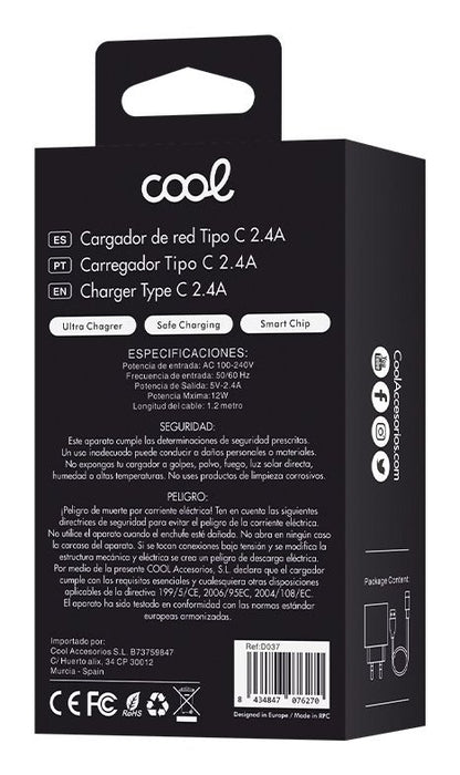 EAN 8434847076270 - COOL Accesorios 8434847076270 cargador de dispositivo móvil Teléfono móvil Corriente alterna, USB Interio imagen 5