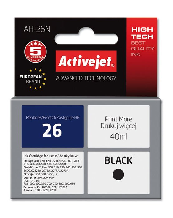 EAN 5904356280152 - Activejet AH-26N cartucho de tinta 1 pieza(s) Compatible Alto rendimiento (XL) imagen 1