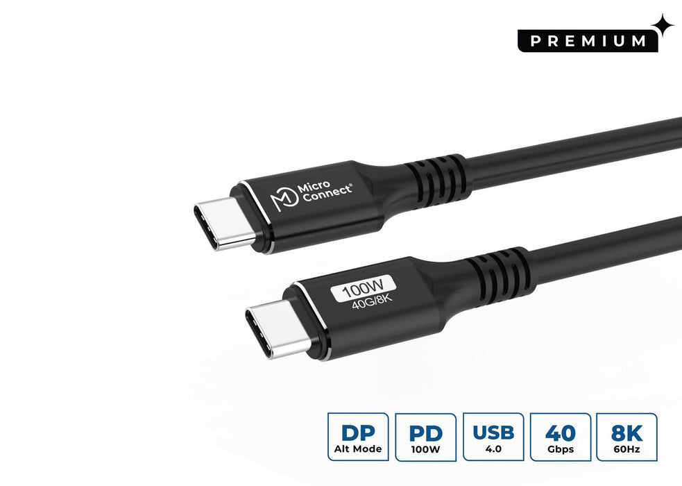 EAN 5715063598665 - Microconnect USB4CC025 cable USB USB4 Gen 3x2 0,25 m USB C Negro imagen 1