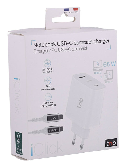 EAN 3303170119419 - T'nB CHNBGAN65W cargador de dispositivo móvil Portátil, Tableta, Smartphone Blanco Corriente alterna Inte imagen 5