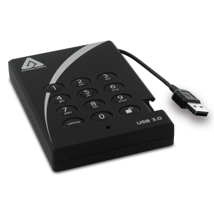 EAN 0708326913195 - Apricorn A25-3PL256-1000 disco duro externo 1 TB 5400 RPM USB tipo A 3.2 Gen 1 (3.1 Gen 1) Negro imagen 2