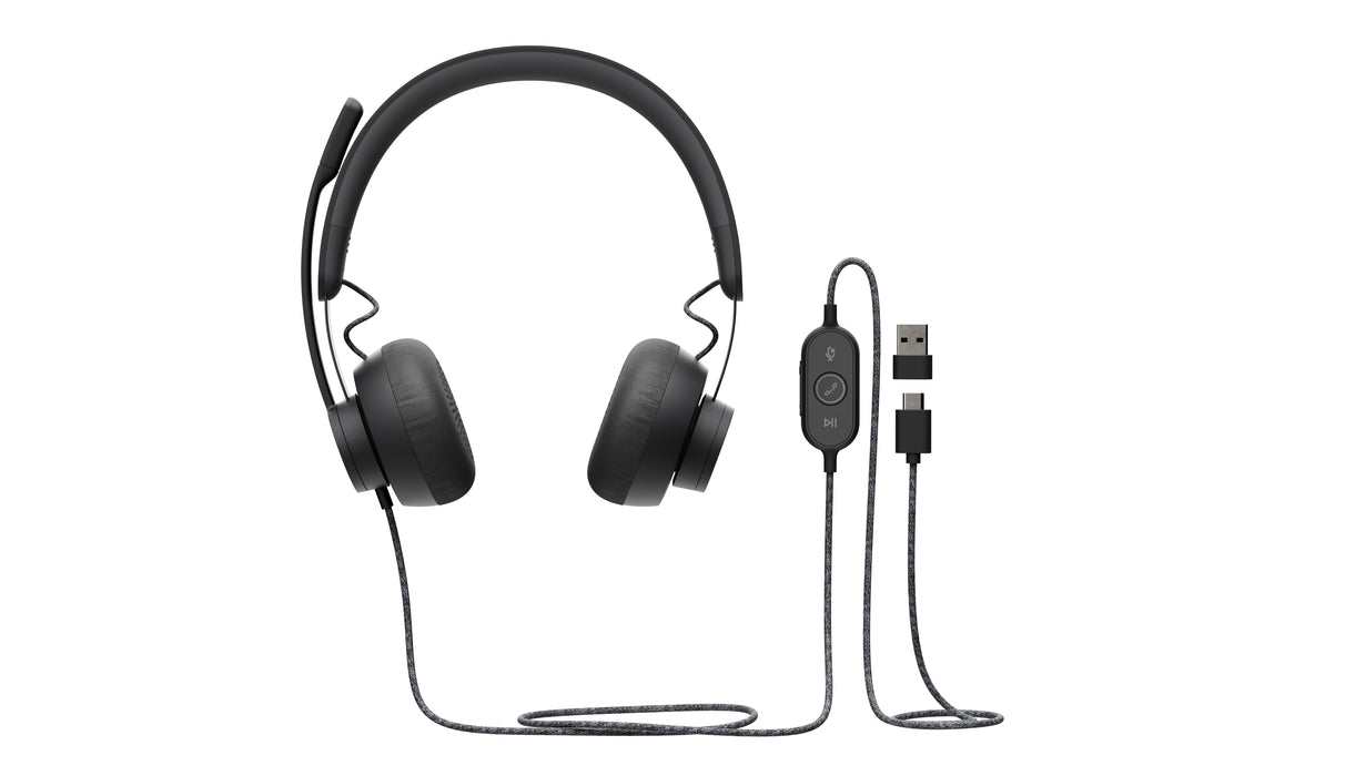 EAN 5099206090354 - Logitech 981-000875 auricular y casco Auriculares Alámbrico Diadema Llamadas/Música USB Tipo C Grafito imagen 1
