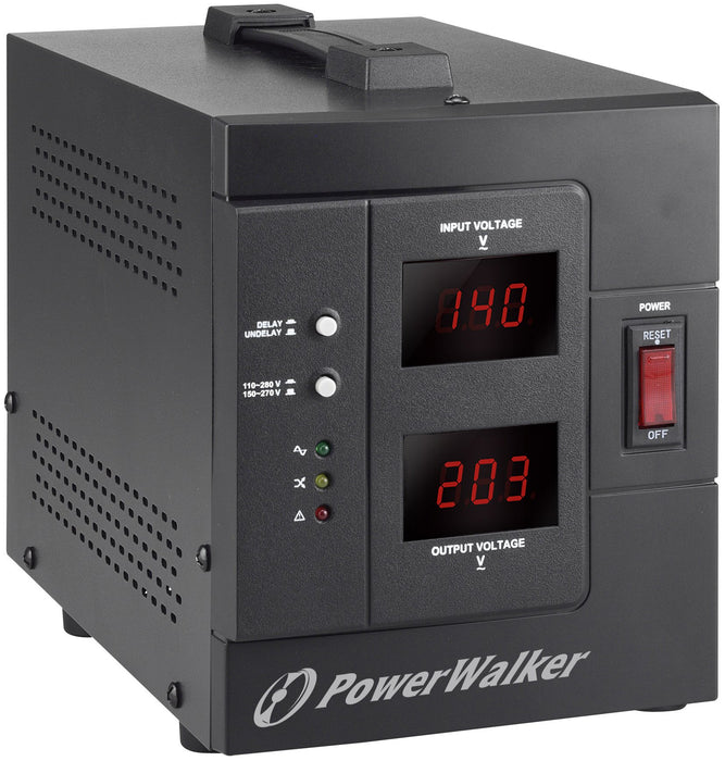 EAN 4260074976809 - PowerWalker AVR 2000/SIV regulador de voltaje 2 salidas AC 230 V Negro imagen 1