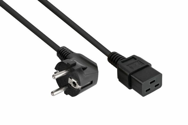 EAN 4066857000323 - Kabelmeister SK0190-S030 cable de transmisión Negro 3 m Enchufe tipo E+F IEC C19 imagen 1