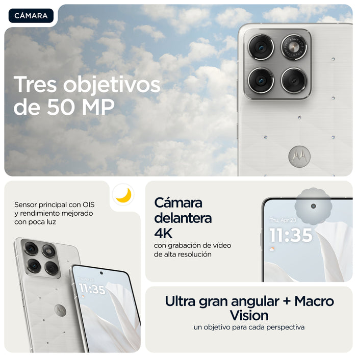 EAN 840493617121 - Motorola edge 70 17 cm (6.7") SIM doble Android 16.0 5G USB Tipo C 12 GB 512 GB 4800 mAh Blanco imagen 8