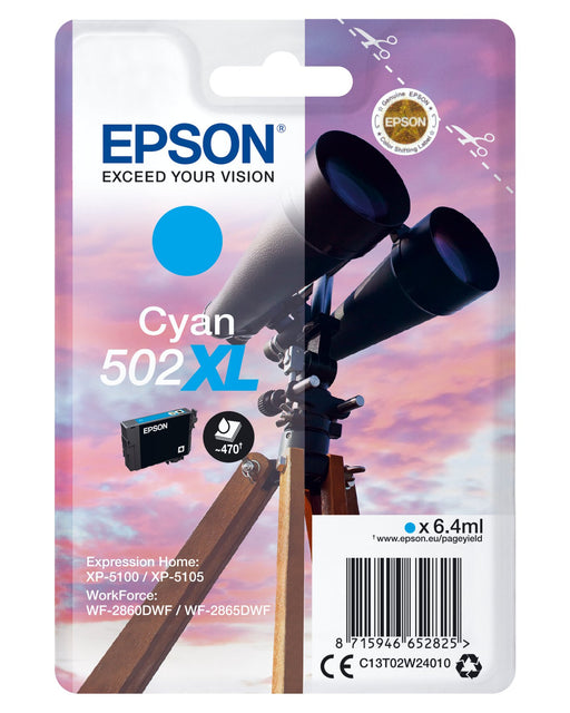 EAN 8715946652825 - Epson 502XL cartucho de tinta 1 pieza(s) Original Alto rendimiento (XL) Cian imagen 1