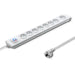 EAN 5901878502939 - Qoltec 50293 limitador de tensión Blanco 8 salidas AC 230 V 1,5 m imagen 1