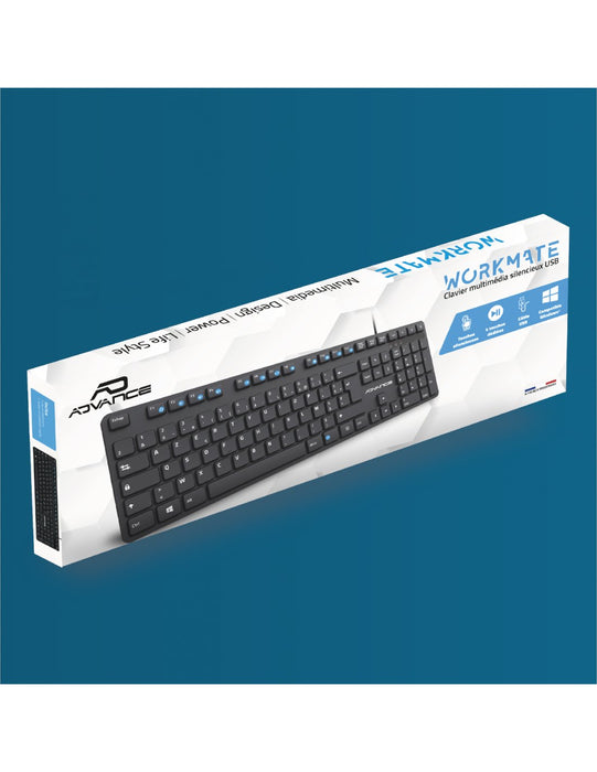 EAN 3700104455382 - Advance Tapes WORKMATE teclado Hogar / Oficina USB AZERTY Negro imagen 8
