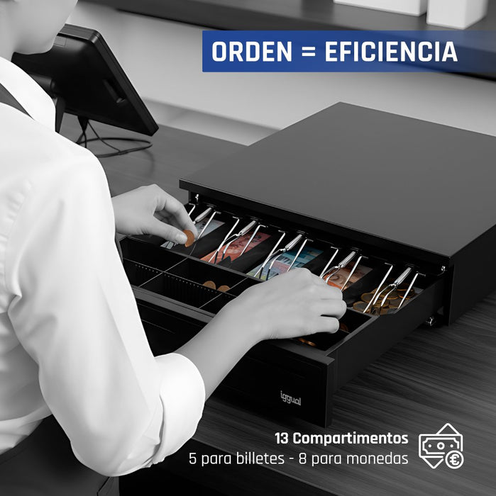 EAN 8435364316344 - iggual IRON-50 Cajón de efectivo automático y manual imagen 12