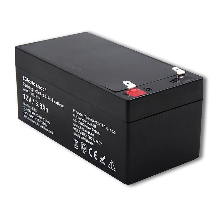 EAN 5901878530659 - Qoltec 53065 batería para sistema ups Sealed Lead Acid (VRLA) 12 V 3,3 Ah imagen 6