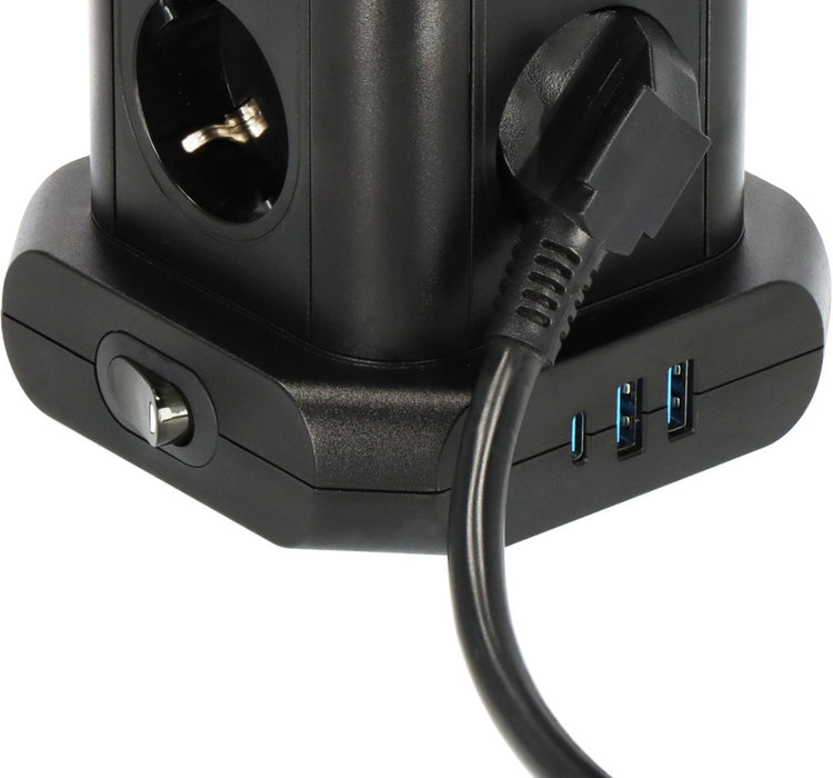 EAN 4007123691777 - Brennenstuhl 1153560010 base múltiple 2 m 8 salidas AC Interior Negro imagen 4