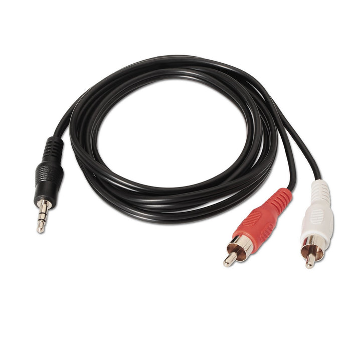 EAN 8436574701470 - AISENS A128-0148 cable de audio 3 m 3,5mm 2 x RCA Negro imagen 2
