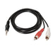 EAN 8436574701463 - AISENS A128-0147 cable de audio 1,5 m 3,5mm 2 x RCA Negro imagen 2
