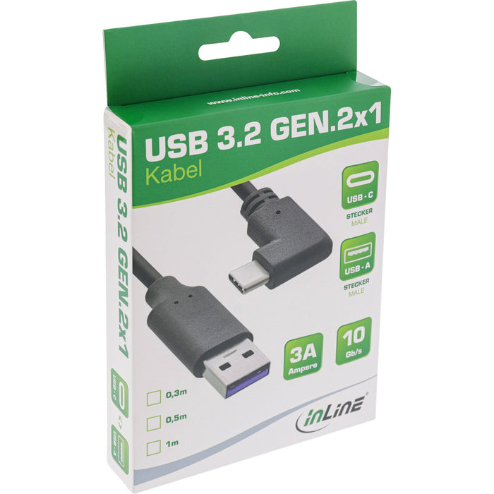 EAN 4043718307449 - InLine 35711W cable USB USB 3.2 Gen 2 (3.1 Gen 2) 1 m USB C USB A 10 Gbit/s Negro imagen 2