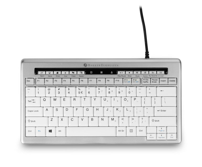 EAN 8717399991490 - BakkerElkhuizen S-board 840 teclado Oficina USB QWERTY Inglés de EE. UU. Gris claro, Blanco imagen 1