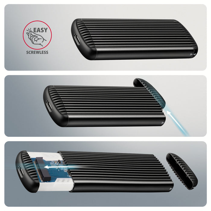 EAN 8595247909435 - Axagon Caja externa para unidad de estado sólido (SSD) Gris, Negro M.2 imagen 4