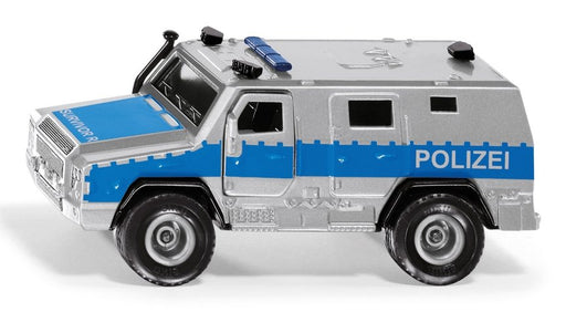 EAN 4006874023042 - Siku Rheinmetall MAN Survivor R Modelo a escala de furgón policial Previamente montado 1:50 imagen 1
