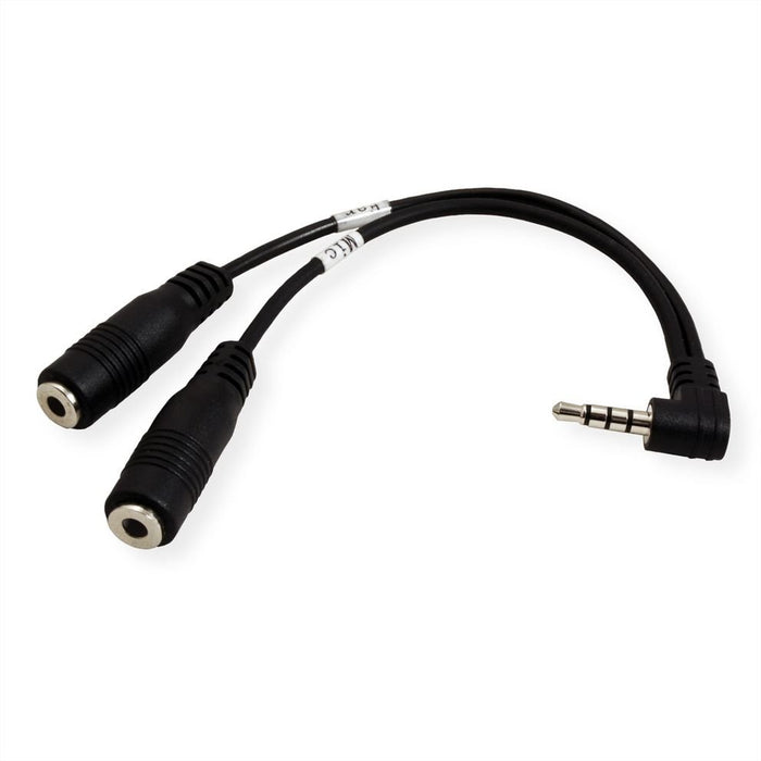 EAN 7611990194995 - ROLINE 11.09.4441 cable de audio 0,15 m 3,5mm 2 x 3.5mm Negro imagen 1