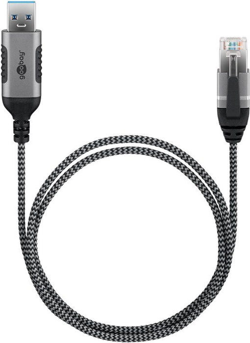 EAN 4040849743931 - Goobay 74393 cambiador de género para cable USB 3.0 type A RJ45 Negro, Plata imagen 4