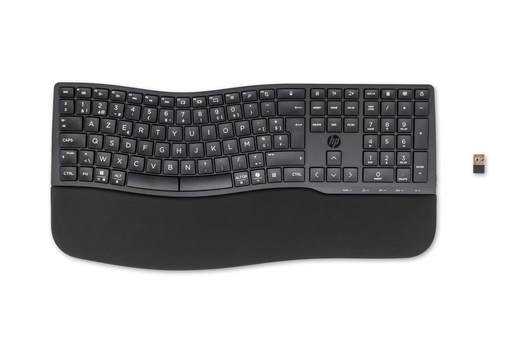 EAN 197498231440 - HP 680 Comfort Dual-Mode Keyboard teclado Hogar RF Wireless + Bluetooth AZERTY Belga Negro imagen 1