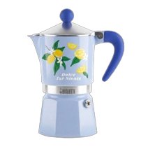EAN 8006363100748 - Bialetti RAINBOW Cafetera italiana 0,15 L Azul, Amarillo, Acero inoxidable imagen 1