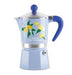 EAN 8006363100748 - Bialetti RAINBOW Cafetera italiana 0,15 L Azul, Amarillo, Acero inoxidable imagen 1