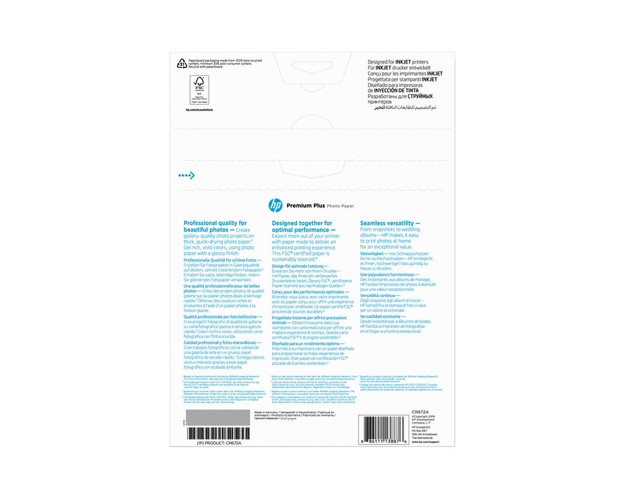 EAN 0886111138876 - HP Premium Plus Glossy Photo Paper-20 sht/A4/210 x 297 mm Brillo imagen 3