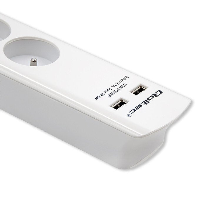 EAN 5901878502823 - Qoltec 50282 limitador de tensión Blanco 4 salidas AC 230 V 1,8 m imagen 5