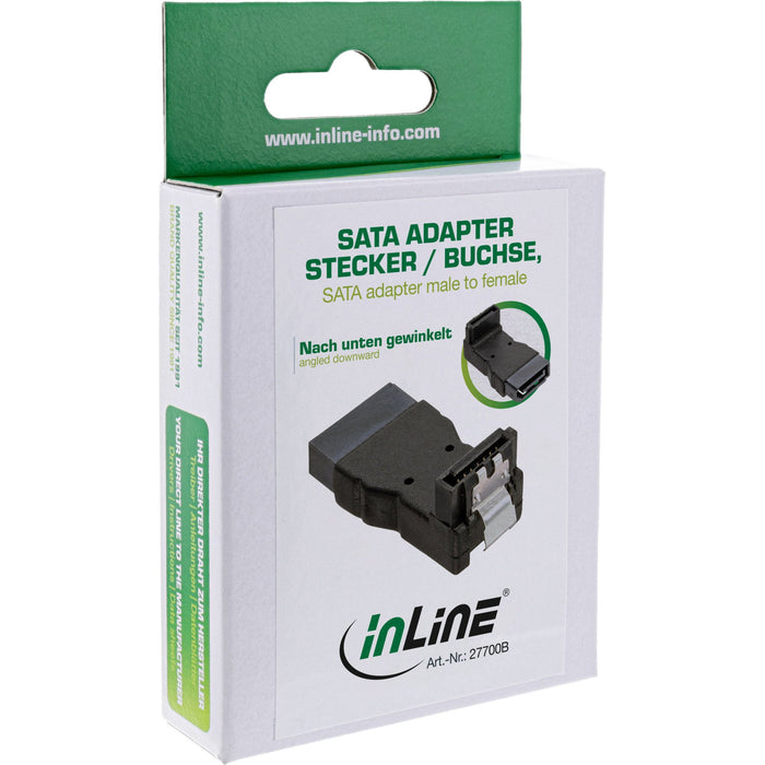 EAN 4043718126835 - InLine 27700B cambiador de género para cable SATA female SATA Negro imagen 3