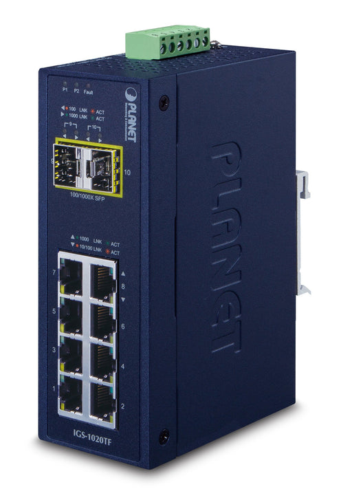 EAN 4711605282154 - PLANET IGS-1020TF switch No administrado Gigabit Ethernet (10/100/1000) Azul imagen 1