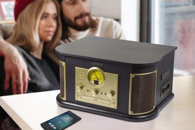 EAN 4260358122700 - Technaxx TX-103 Tocadiscos de tracción por correa Negro, Oro Semiautomático imagen 5