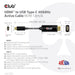EAN 8719214472054 - CLUB3D CAC-1334 adaptador de cable de vídeo 1,8 m HDMI tipo A (Estándar) USB Tipo C Negro imagen 4