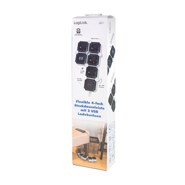 EAN 4052792065367 - LogiLink LPS276U base múltiple 1,5 m 4 salidas AC Interior Gris imagen 9