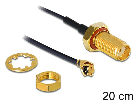 EAN 4043619887477 - DeLOCK 88747 cable coaxial 0,2 m Negro imagen 1