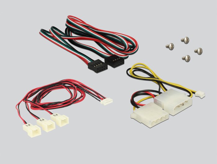 EAN 4043619627141 - DeLOCK 62714 controlador de velocidad de ventilador 3 canales Negro imagen 3