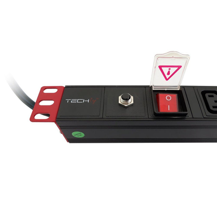 EAN 8051128109559 - Techly I-CASE STRIP-8C unidad de distribución de energía (PDU) 8 salidas AC 1U Negro imagen 2