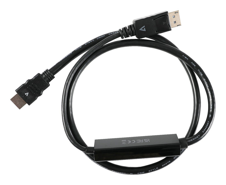 EAN 0662919121728 - V7 V7DP14HDMI21-1M-BLK adaptador de cable de vídeo imagen 1