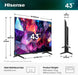 EAN 6942351432410 - Hisense 43E7S PRO 109,2 cm (43") 4K Ultra HD Smart TV Wifi Negro 300 cd / m² imagen 2